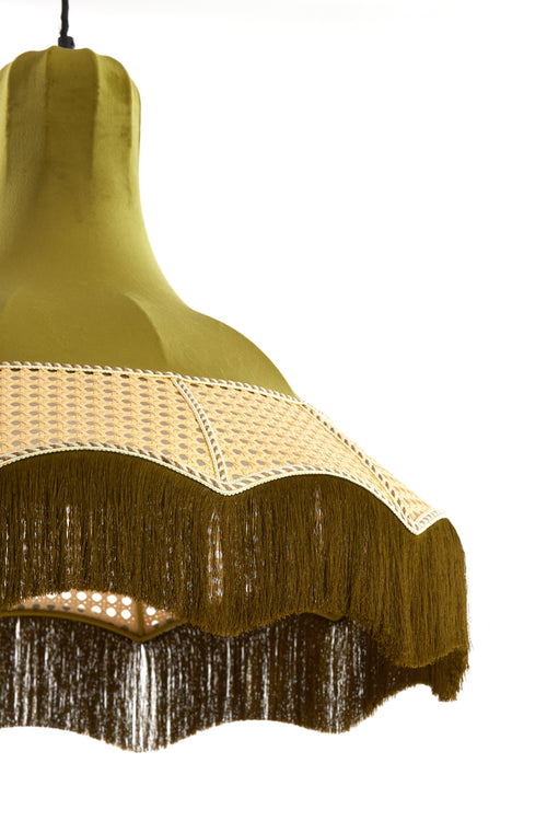 Light & Living hanglamp MIZIA - groen - Ø60x53cm