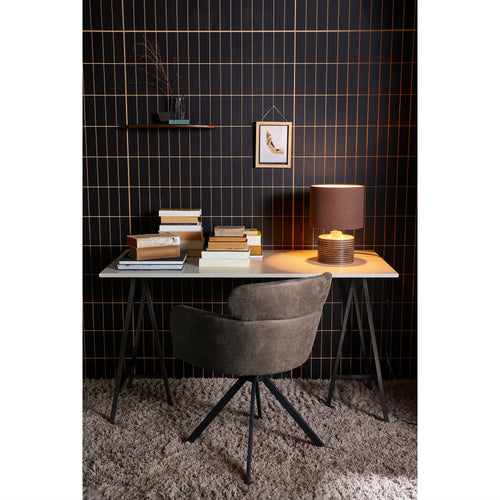 WOOOD draaibare eetkamerstoelen Fenne -Leerlook- Zwart/Grijs-Set van 2 - vtwonen shop