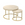 Calicosy - LENNY Set van 2 ronde salontafels - Eiken - 70x70x45,5 cm