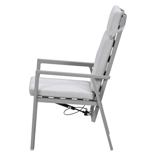 Garden Impressions Kasper tuinstoel verstelbaar taupe - 4 stuks