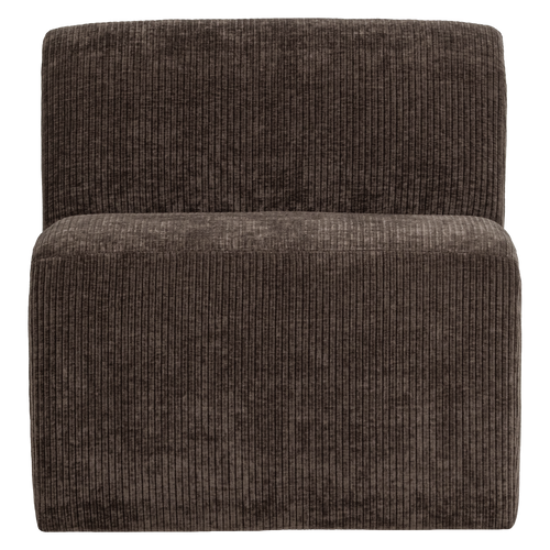 WOOOD eetbank 84 cm rugleuning Mojo Base - Rib - Bruin - 83x84x76