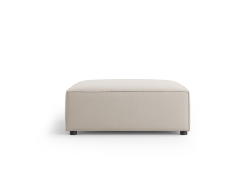Cosmopolitan Design Poef Arendal flueel, ecru - 80x102x40cm