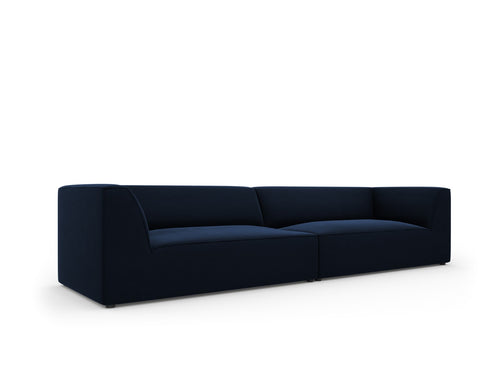 Micadoni Bank Ruby 4-zits, flueel, koningsblauw - 93x302x69cm