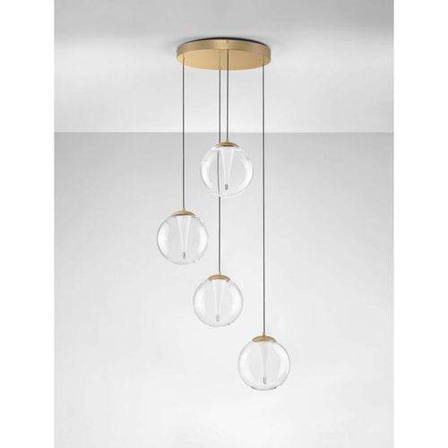 Nova Luce GALEO  Galeo Cluster Hanglamp Plafondlamp Helder, Zandgoud Triac Dimbaar LED 25W 1765lm 3000K