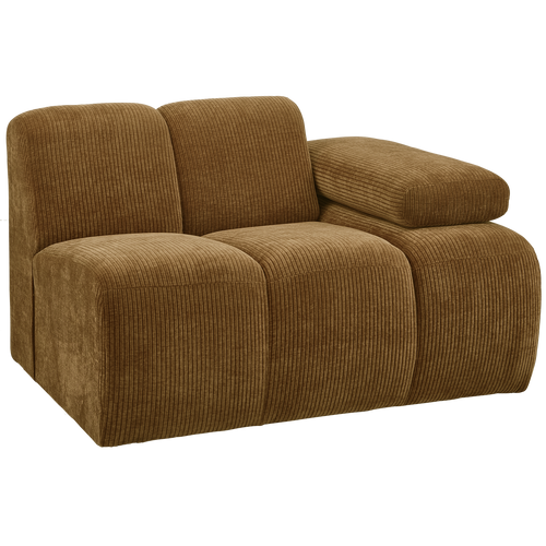 WOOOD 1-zits bank met arm rechts Mojo - Ribstof - Geel - 74x120x97 - vtwonen shop