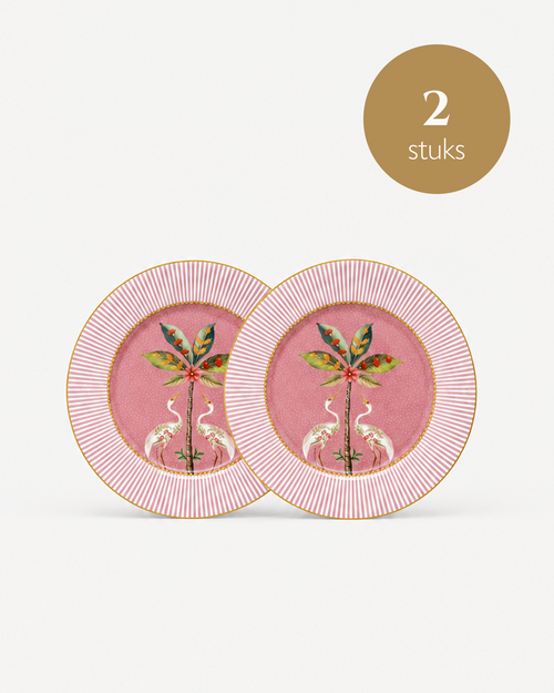 Pip Studio - Borden La Majorelle - Roze - 17 cm - Set van 2