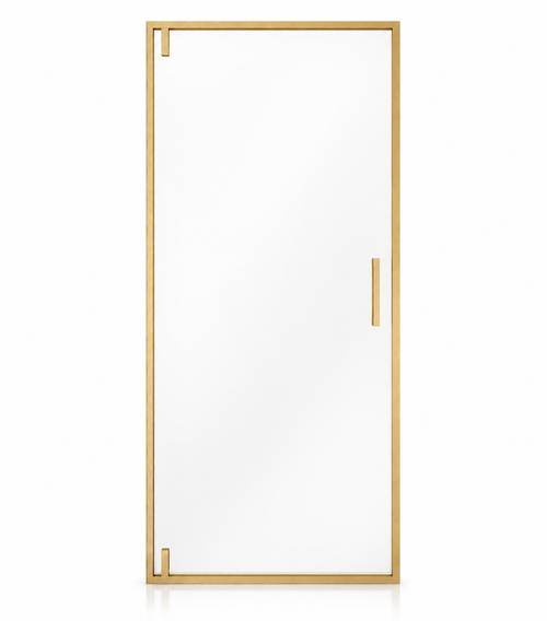 Badplaats Douchedeur Seattle 100 x 190 cm – Goud – Douchewand 6 mm Veiligheidsglas
