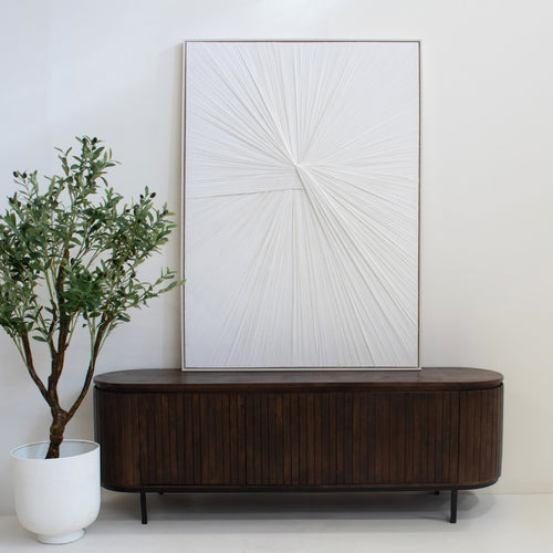 Giga Meubel Tv-meubel Tora - Mangohout/Metaal - Donkerbruin - 170x45x57cm - vtwonen shop