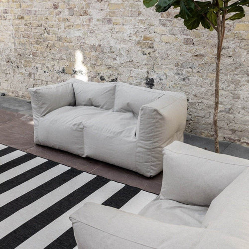 Eva Interior Buitenkleed Stripes zwart/wit dubbelzijdig - 200 x 290 cm - vtwonen shop