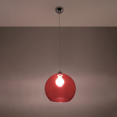 Sollux Lighting Hanglamp BALL rood - 30x30x120cm