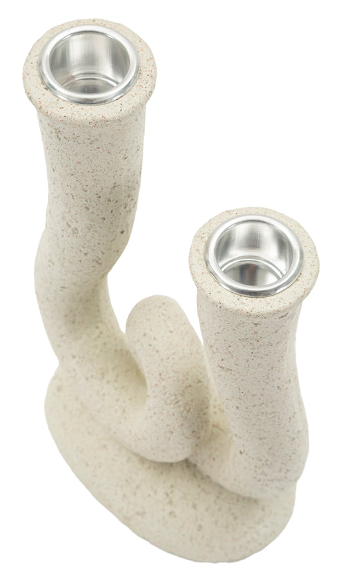 Mauro Ferretti kaarsenhouder - 12x7x20 cm - crème