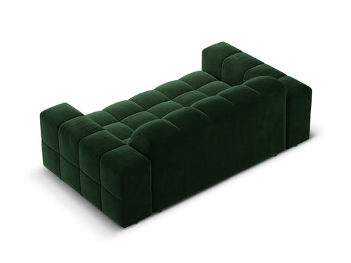 Cosmopolitan Design Bank Chicago 2-zits, flueel flessengroen - 102x178x78cm
