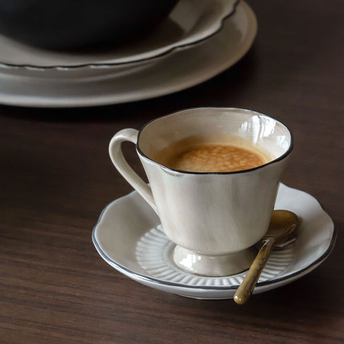 The Table Attic Kop en Schotel 140 ml Oyster - vtwonen shop