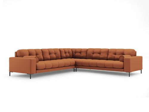 Cosmopolitan Design Symmetrische hoekbank Bali 6-zits, structurele stof, baksteen - 256x256x75cm