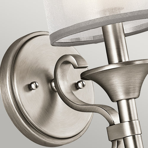 Elstead Lacey 1 lichte wandlamp, antiek tin, E14