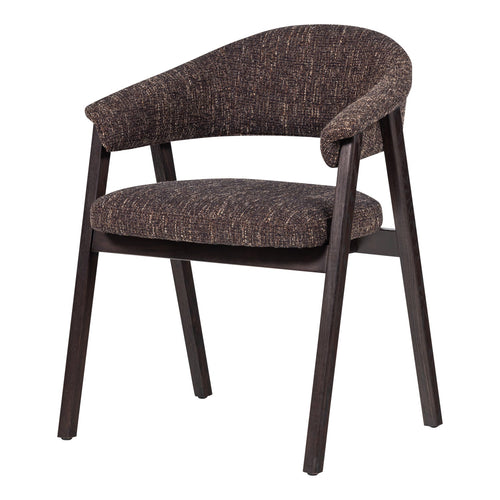 WOOOD eetkamerstoel met armleuning Tunar - Hout - Donkerbruin - Set van 2 - 77x60x60