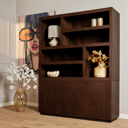 StarFurn Vakkenkast Brussel - Bruin Hout - 160x45x200cm