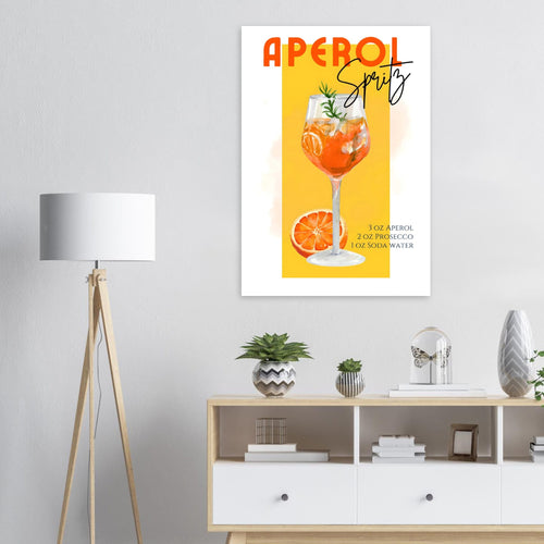 Artfulprints  Aperol Spritz - Yellow   poster A4 21x29.7 cm - vtwonen shop