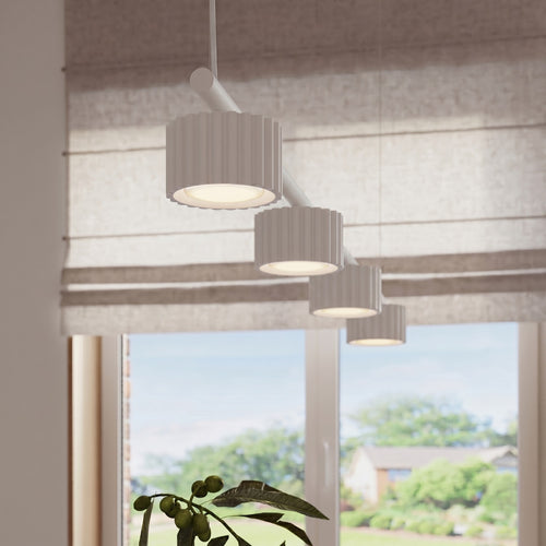 Sollux Lighting Kroonluchter AURA 4 wit Gx53 - 122x10x208cm