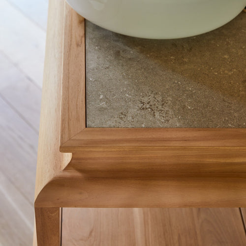 Tikamoon Wastafelmeubel van massief teak 95 cm - Naturel