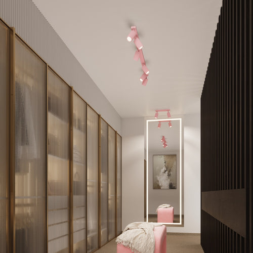 Sollux Lighting Plafondlamp KARBON 2 roze - 30x6,5x16,5cm