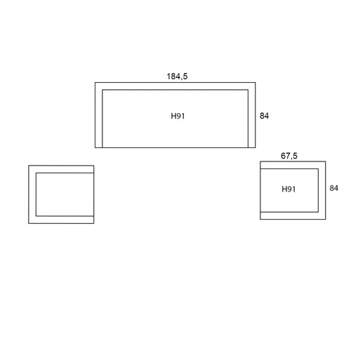 4 Seasons loungeset Moretti bruin 3-delig