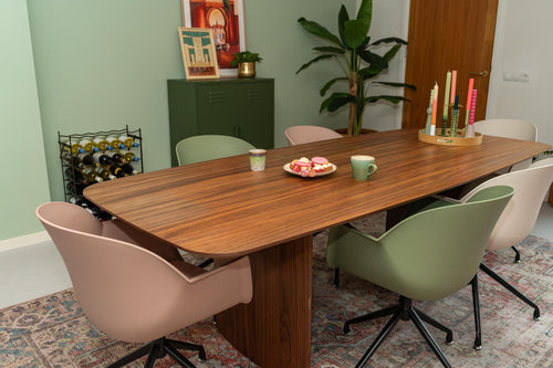 MaximaVida eetkamerstoel Cuyp XXL oudroze  draaiframe poten- 2 stuks