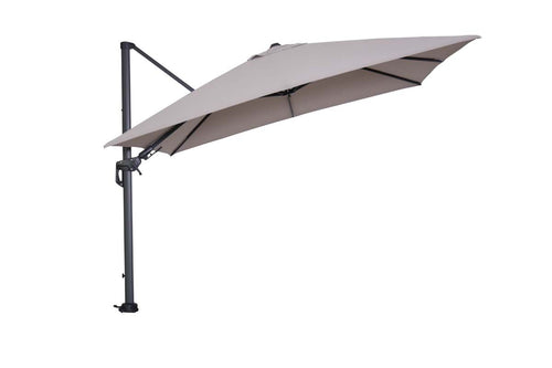 Hawaii parasol - 300x300 cm - carbon black - zand - vtwonen shop