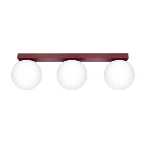 Sollux Lighting Plafondlamp YOLI 3 bordeaux - 50x12x14,5cm