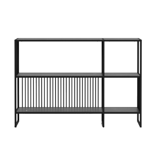Lisomme Danny Metalen Boekenkast Zwart - 120 x 83 cm