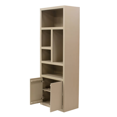 Giga Meubel Wandkast Xander - Hout/Hardhout - Beige - 80x45x220cm - vtwonen shop