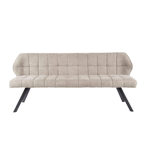 Giga Meubel Eetkamerbank Raster - Zand Bouclé - 180x59x84cm