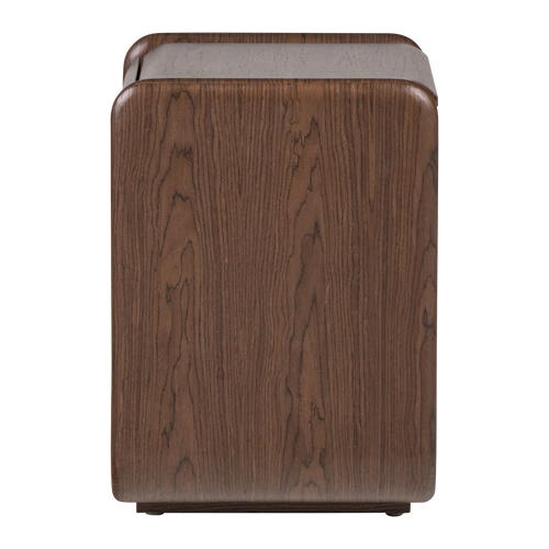 WOOOD nachtkastje met lade Elura - Hout/Fineer - Bruin - 50x40x40