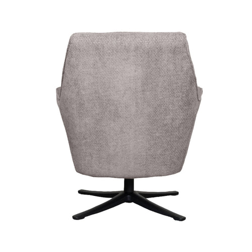 LABEL51 Fauteuil Tod - Grijs Stof - Draaibaar