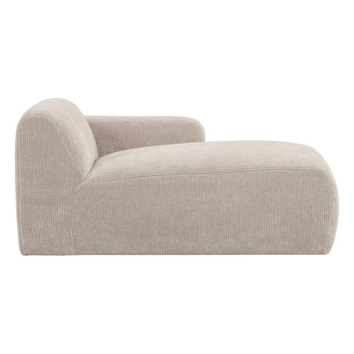 WOOOD chaise longue bank rechts Mojo Base - Rib - Ecru - 74x112x162