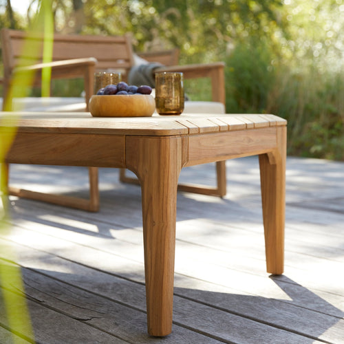 Tikamoon Lage tuintafel van gerecycled massief teak - Naturel