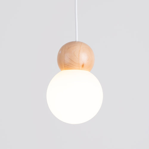 Sollux Lighting Hanglamp PEKKA 3P wit/natuurlijk hout - 31x31x124cm