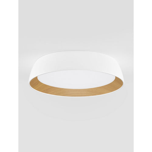 Nova Luce SIGI Inbouw plafondlamp zandwit, hout, Triac dimbaar, LED 40W 3081lm 3000K