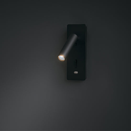 Maytoni wandlamp Mirax - Zwart - 7x6.5x18.6 cm