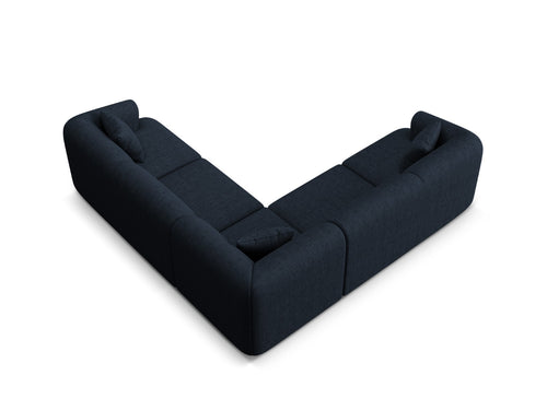 Cosmopolitan Design Symmetrische modulaire hoekbank Campi 6-zits, structurele stof koningsblauw - 255x255x70cm