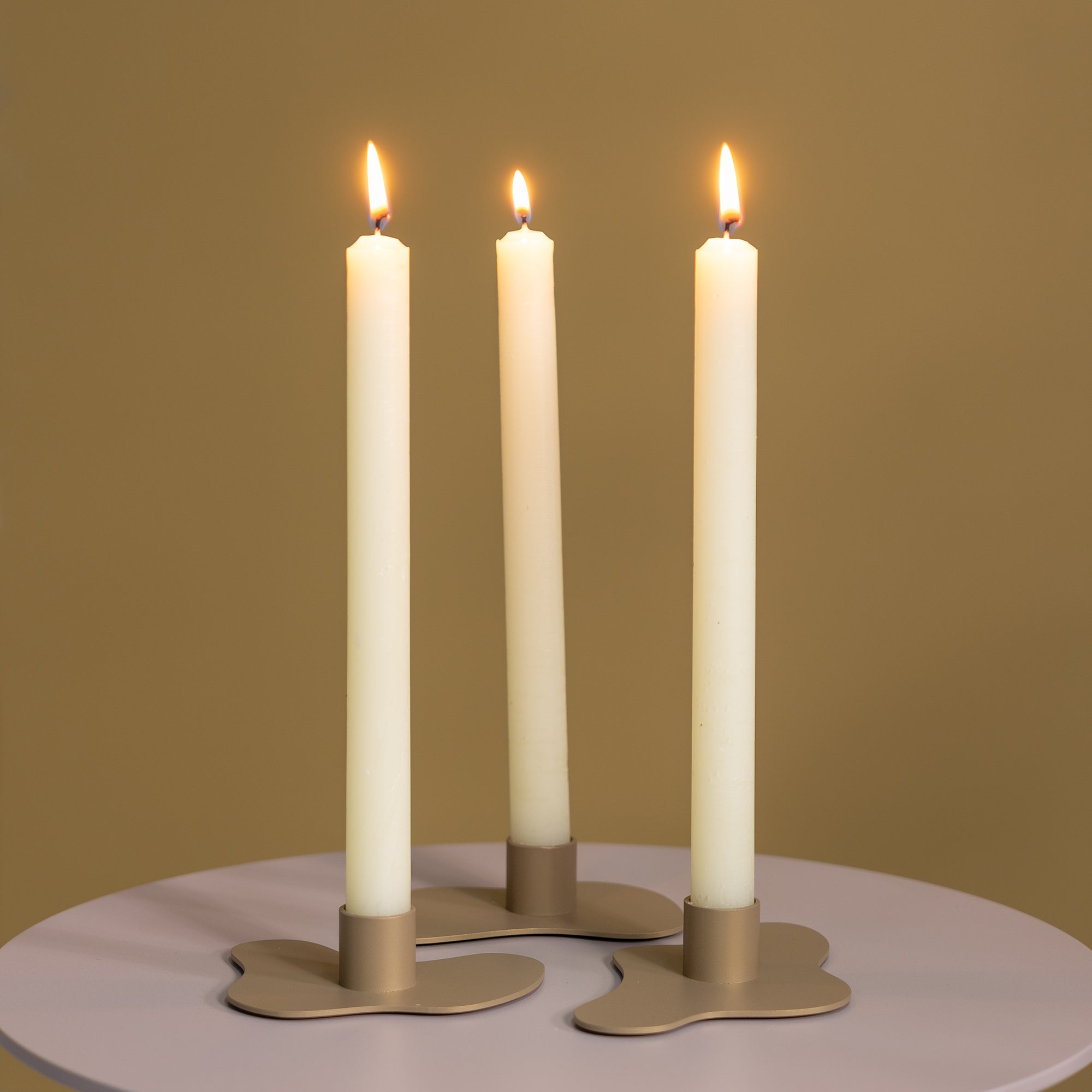 Gouden kaarsenhouders met afneembaar glas - Inweder Set van 18