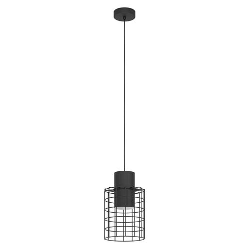 EGLO hanglamp Milligan - e27 - industrieel - ø 20 cm - zwart/wit - vtwonen shop
