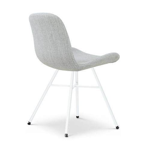Nolon Noa-Fé eetkamerstoel grijs melange - wit onderstel