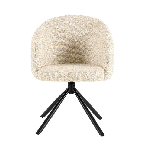 Giga Meubel Eetkamerstoel Emilia - Beige - Draaibaar - Set van 2 - vtwonen shop