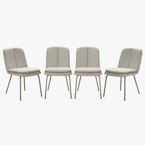 Calicosy - Stoelen set van 4 LYSA - beige 64,5x48x85 cm