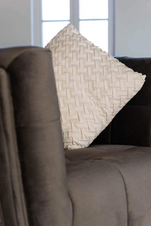 J-Line kussen Gewoven - polyester - beige - vtwonen shop