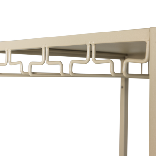 WOOOD multifunctioneel wijn-/drankenrek Reese - Metaal - Zand - 185x45x40
