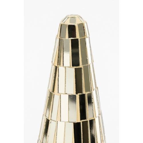 House of Seasons Decoratie Kerstboom - H41 x Ø18 cm - Glas - Goud