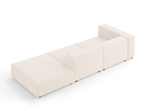 Cosmopolitan Design Rechte bank Arendal 4-zits, chenille, lichtbeige - 102x262x70cm