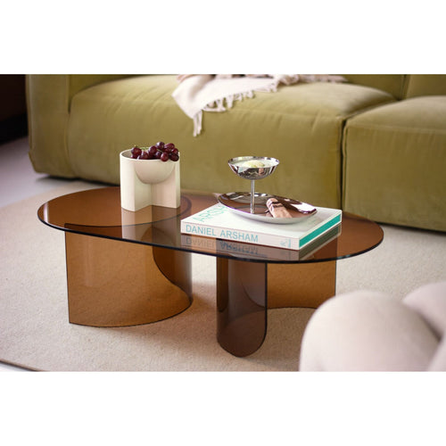 Fest Plateau Salontafel Glas Amber - Bruin